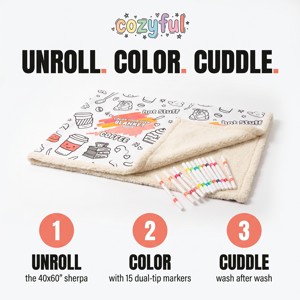 Cozyful™ - Coloring Sherpa Blanket