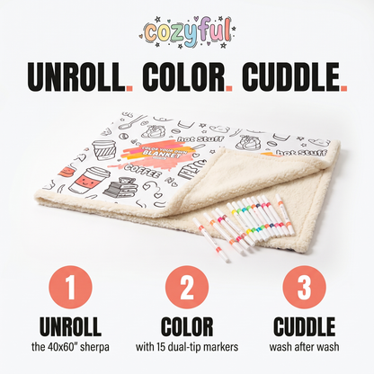 Cozyful™ - Coloring Sherpa Blanket
