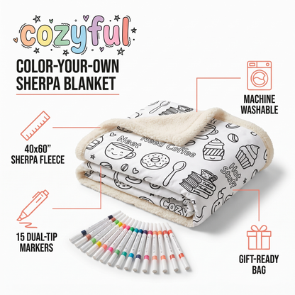 Cozyful™ - Coloring Sherpa Blanket
